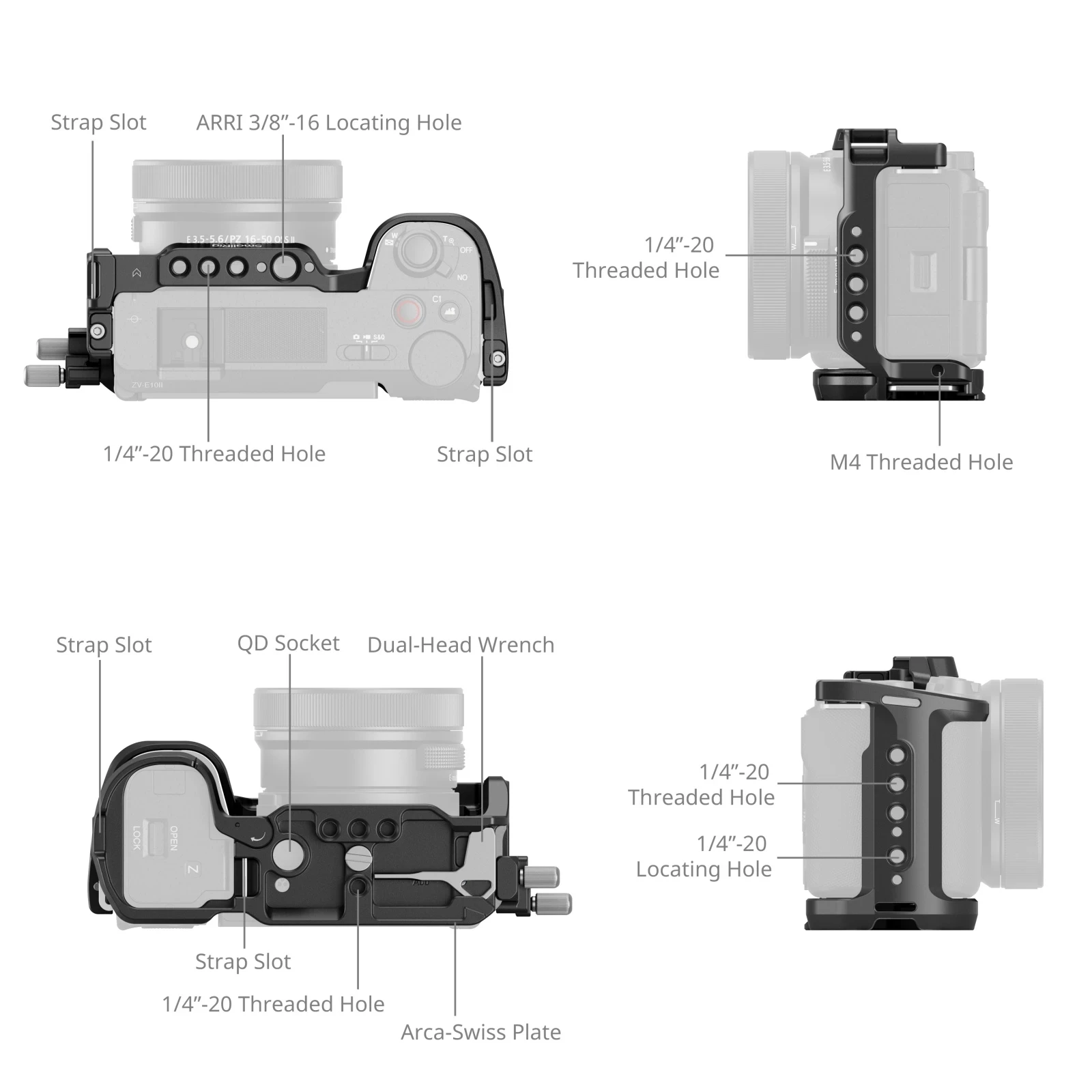 Camera Cage Baseplate - Smallrig HawkLock Kit de Cage à