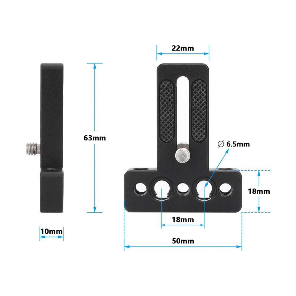 Camera Cage Baseplate - Plaque de base supérieure/inférieure multifonction pour