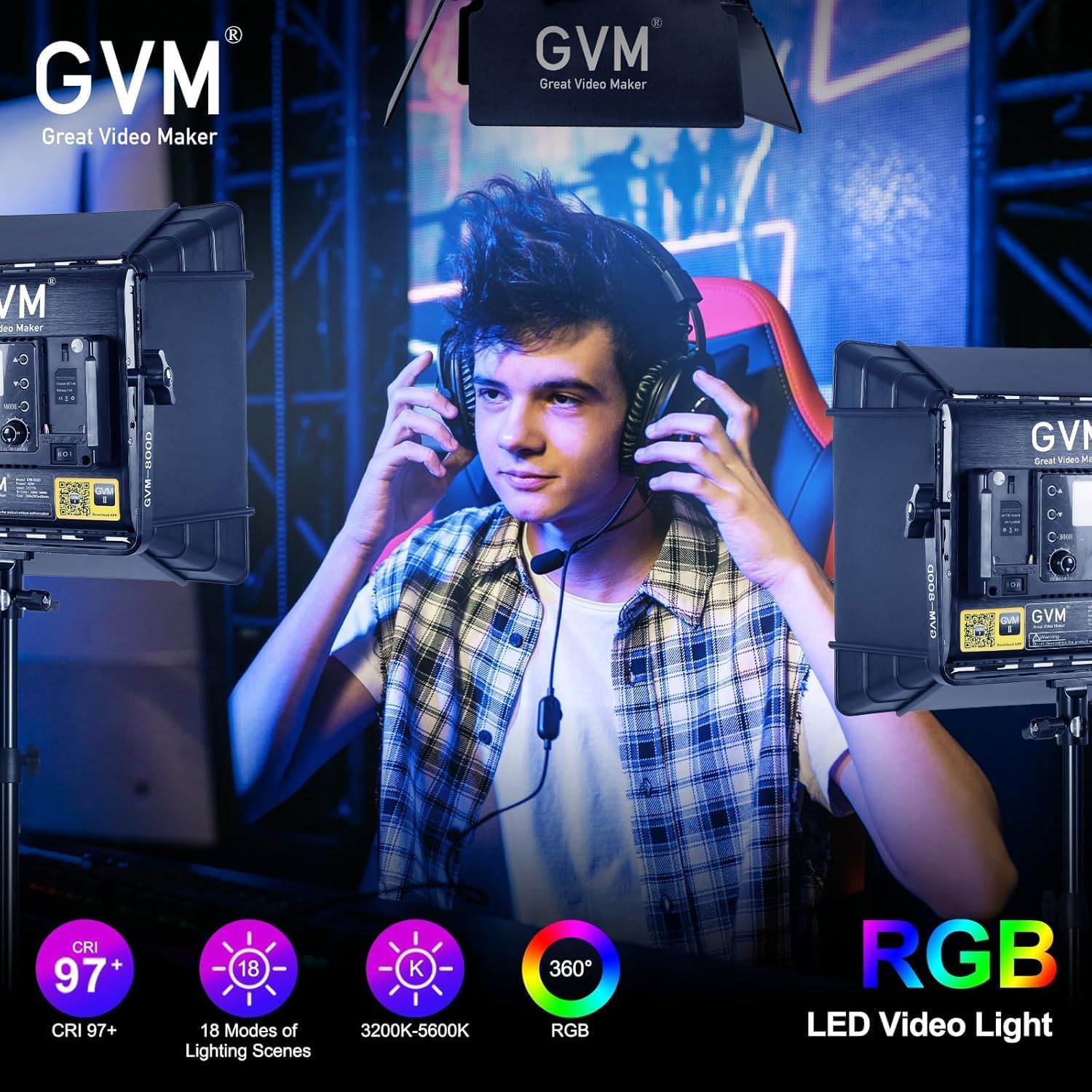 Kit d'éclairage vidéo LED RGB, - Video Led Light Panel avis et prix
