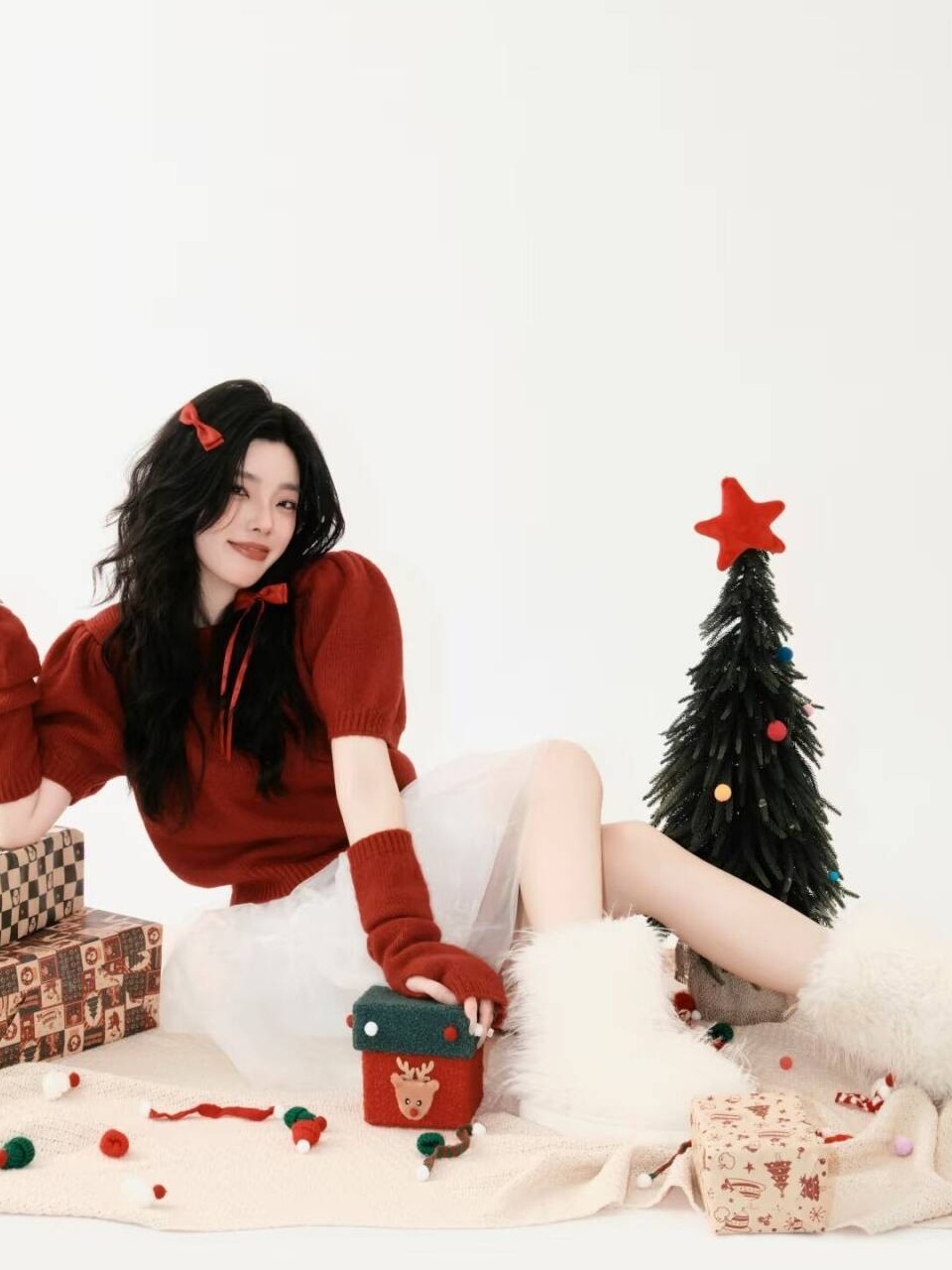 Pull rouge thème Noël, pour st - Photography Studio avis et prix